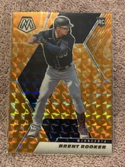 2021 Panini Prizm Mosaic Orange Reactive Rookie Brent Rooker # 226 Athletics